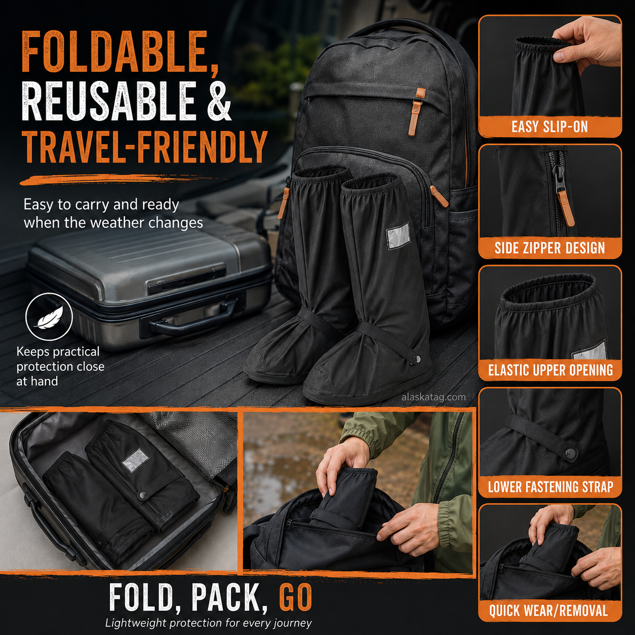 🌧️ Reusable Waterproof Boot Covers for Rain, Mud & Snow