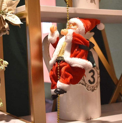 Santa Claus Up-and-Down Climbing Christmas Decor – Moving Holiday Ornament