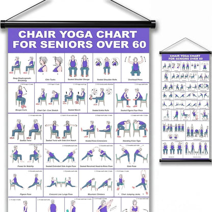 Tai Chi Chair Workout Chart for Seniors (16 x 24 inches)
