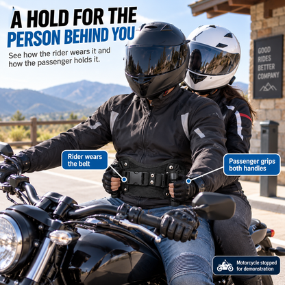 🏍️🤝 Ride Together – Motorcycle Passenger Grab Belt