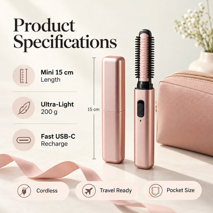 Cordless Mini Ceramic Hair Curler with USB-C Charging