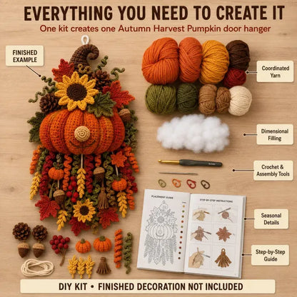 DIY Seasonal 3D Crochet Door Hanger Kit Collection