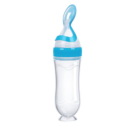 Baby Food Squeeze Spoon Feeder | 2-In-1 Silicone Feeding Bottle 👶