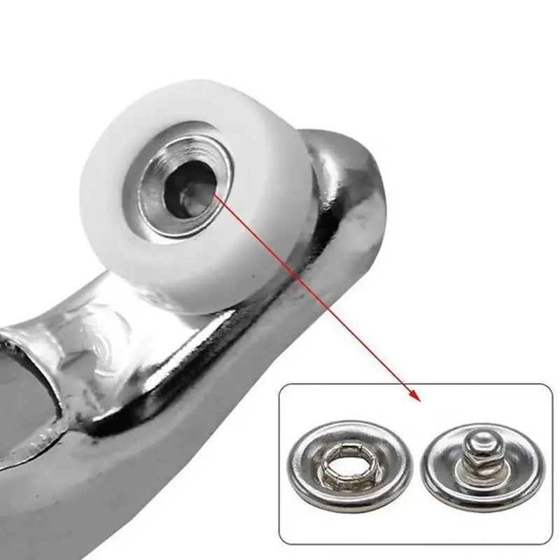 100pcs Invisible Colored Metal Buckle & 1 Count Manual Pressure Pliers
