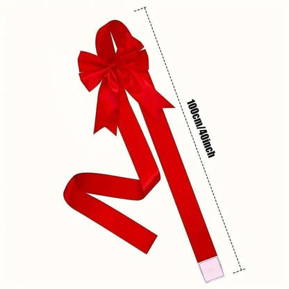 Festive Christmas Bow Wreath – Vibrant Red, Eye-Catching Holiday Decor