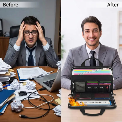 Fire-Resistant Document Organizer Bag