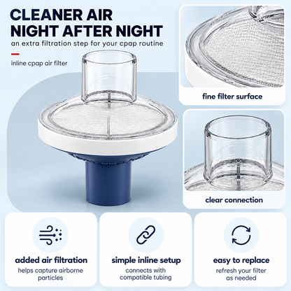 Inline CPAP Bacteria & Particle Filter