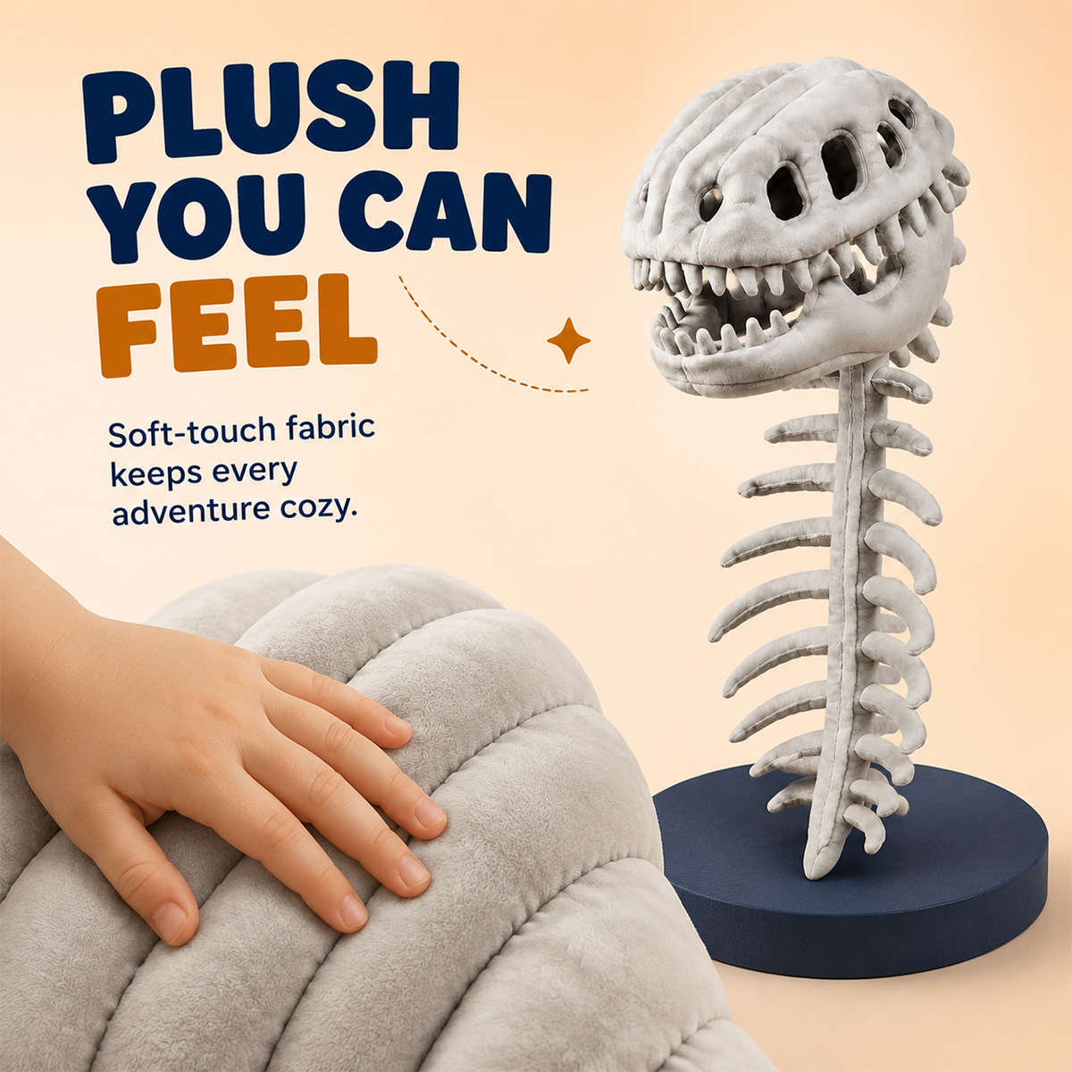 Kids’ Plush Dinosaur Skeleton Halloween Costume