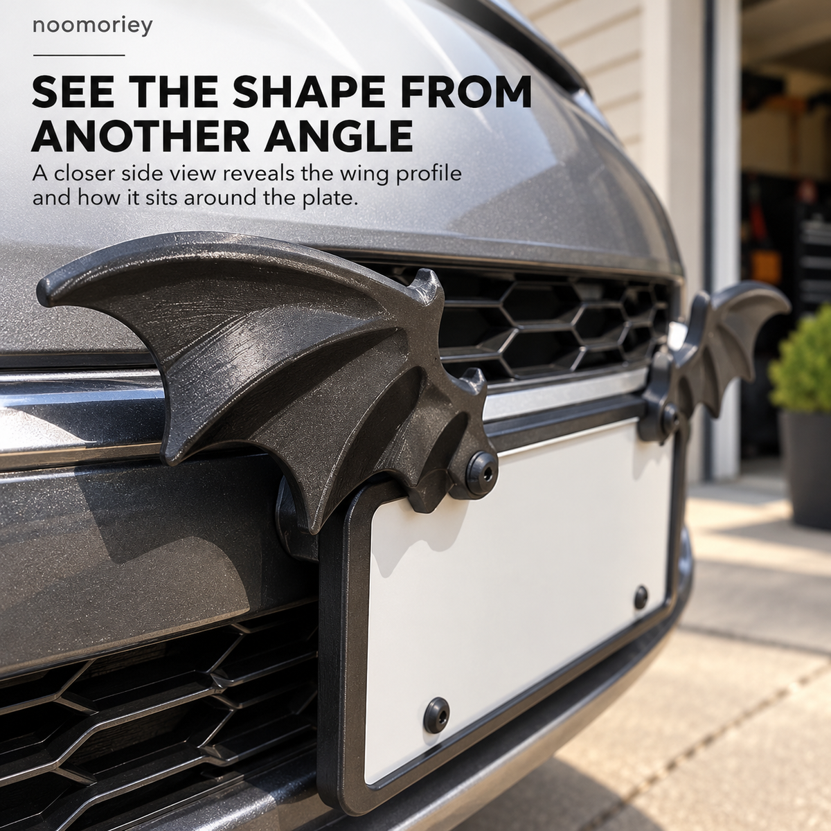 🦇🖤 Midnight Wings – Bat Wing License Plate Decorations