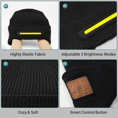 Bluetooth Beanie with Light