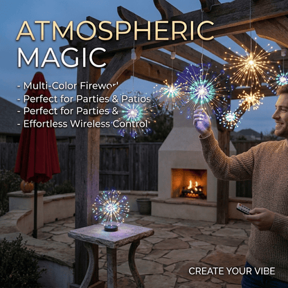 🎆 4-Pack Solar Fireworks Lights