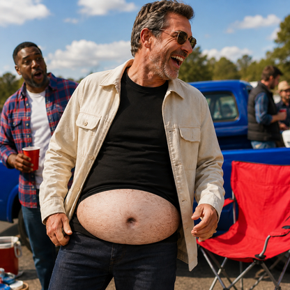 Ultra-Realistic Beer Belly Fanny Pack – Funny Dad Bod Waist Bag