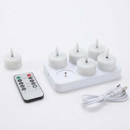 🔥 The Last Tea Lights You’ll Ever Need (6 Pack)— Rechargeable, Realistic & Remote-Controlled!