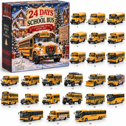 24-Day School Bus Advent Calendar Collection