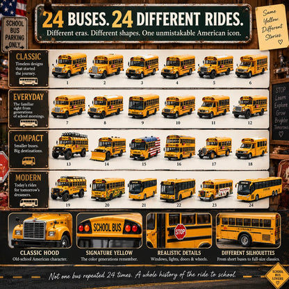 24-Day School Bus Advent Calendar Collection