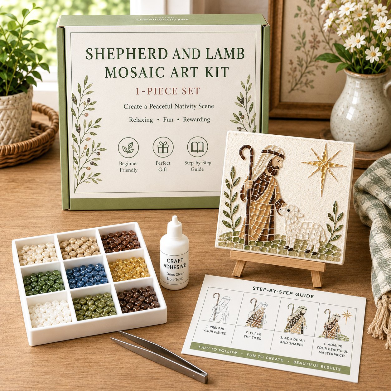 Faith-Inspired Sea Glass Art Kit – Beginner-Friendly