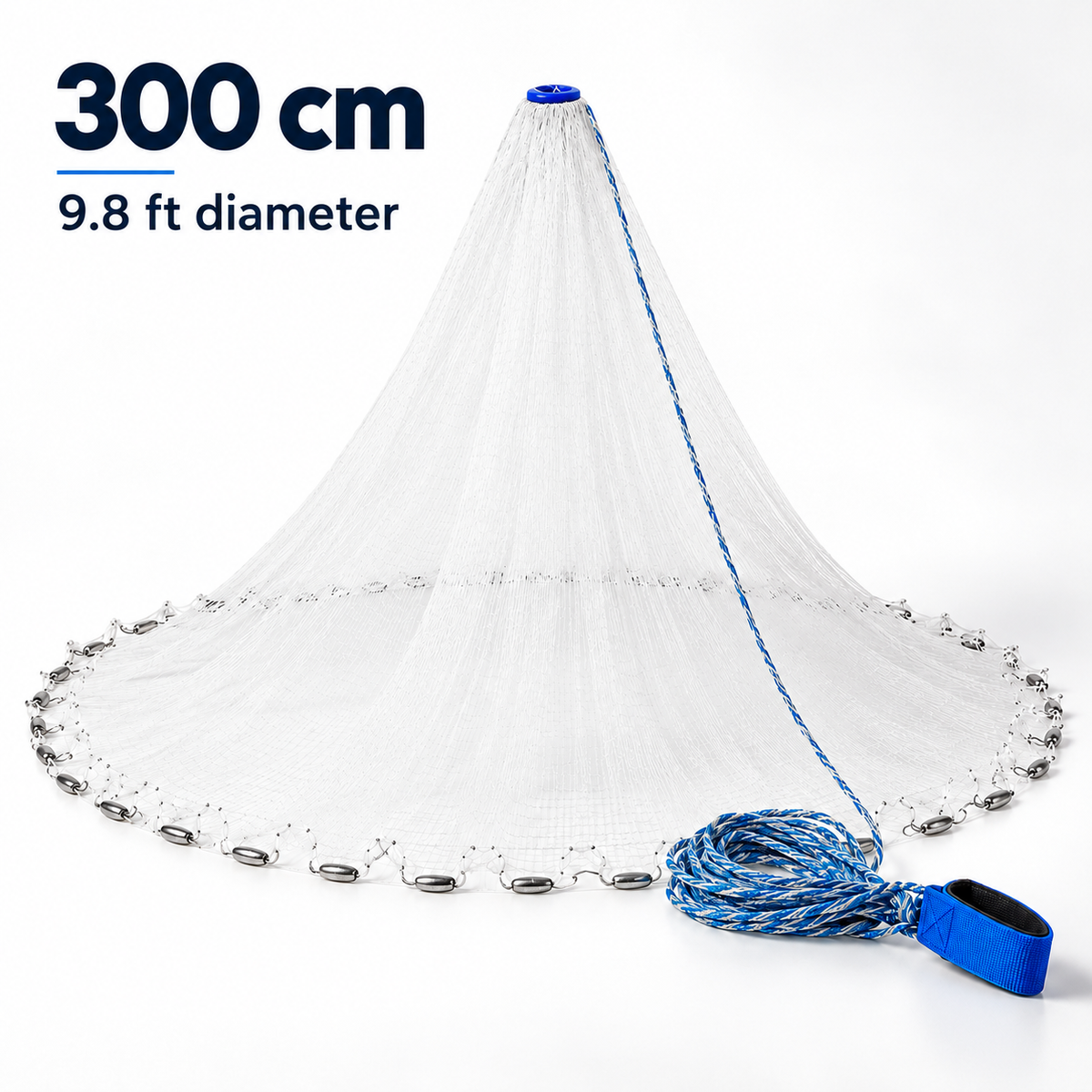 🎣✨ Easy-Throw Cast Net – Heavy-Duty Mesh, Rapid Sinking, Versatile 🌊