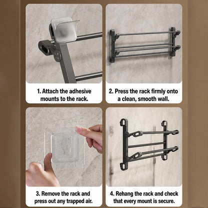 Fold-Flat Wall-Mounted Shoe Rack
