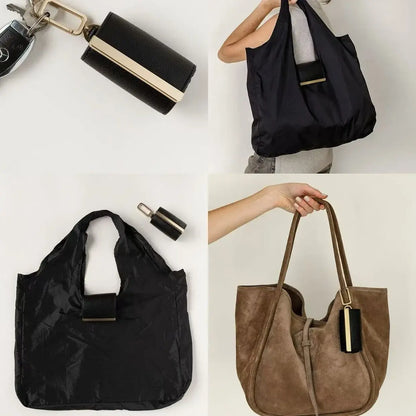 Foldable Keychain Shopping Bag, Eco Reusable Tote