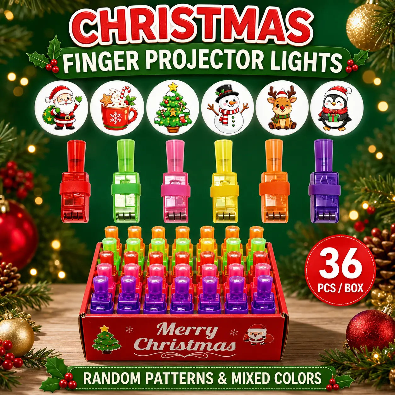 👻🎃 Halloween Finger Projector Rings – LED Party Favors for Kids
