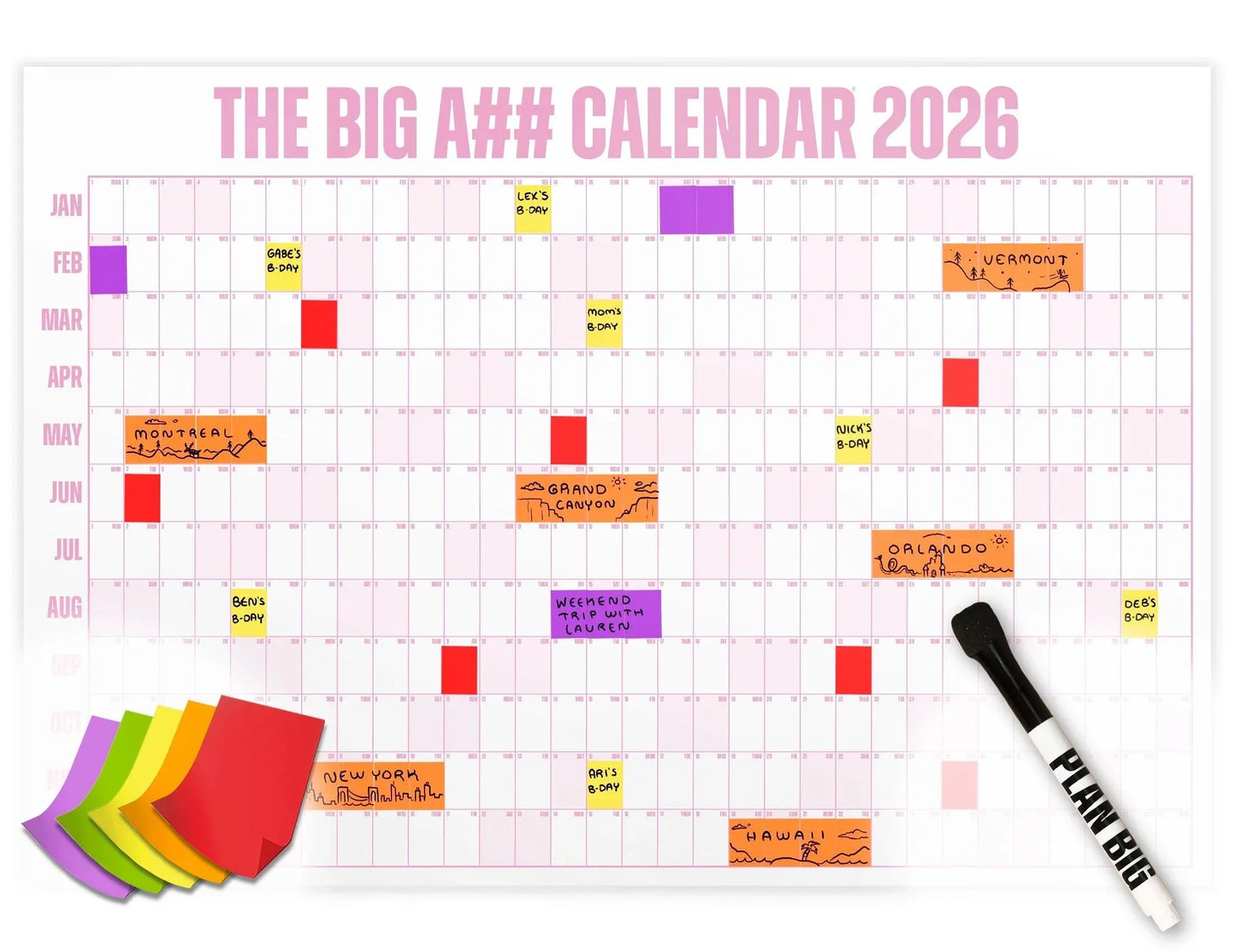The Big Bright Calendar Kit 2026 📅