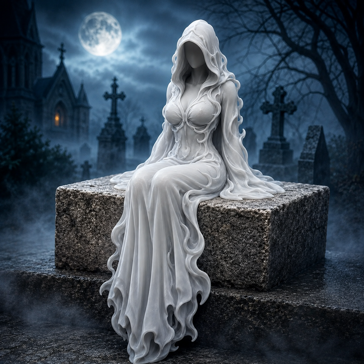 Ghost Goddess gothic scene