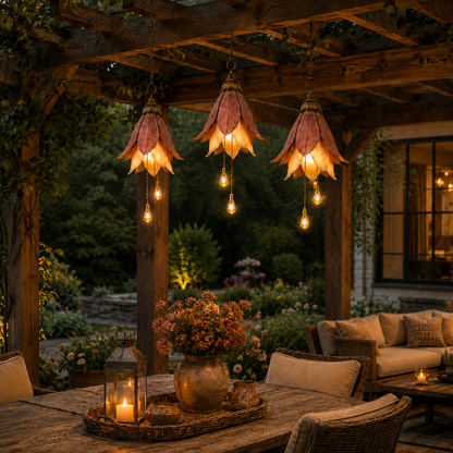 Vintage Hanging Flower Lights