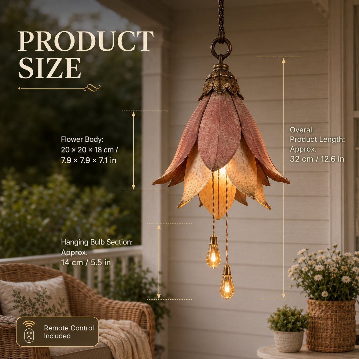 Vintage Hanging Flower Lights
