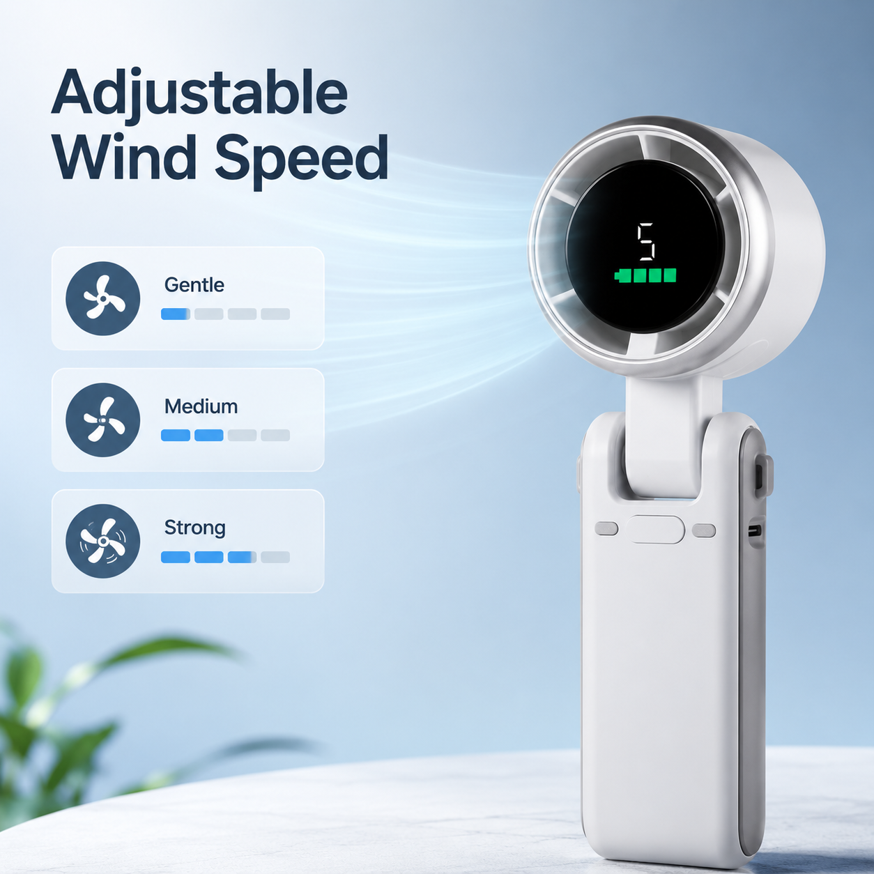 Foldable High-Speed Turbo Handheld Fan