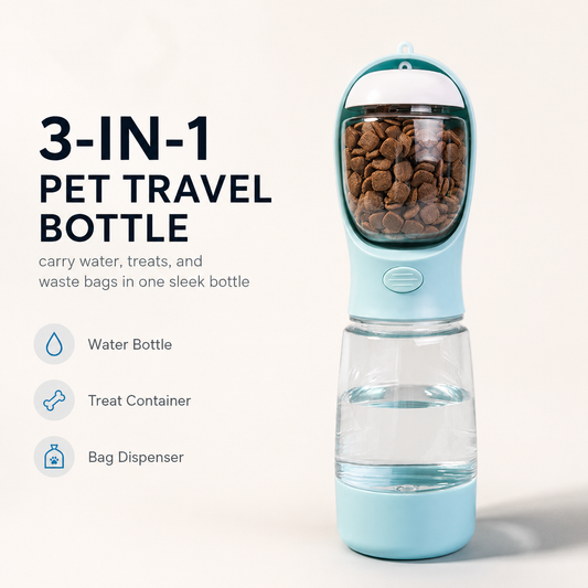3-in-1 Dog Travel Water Bottle