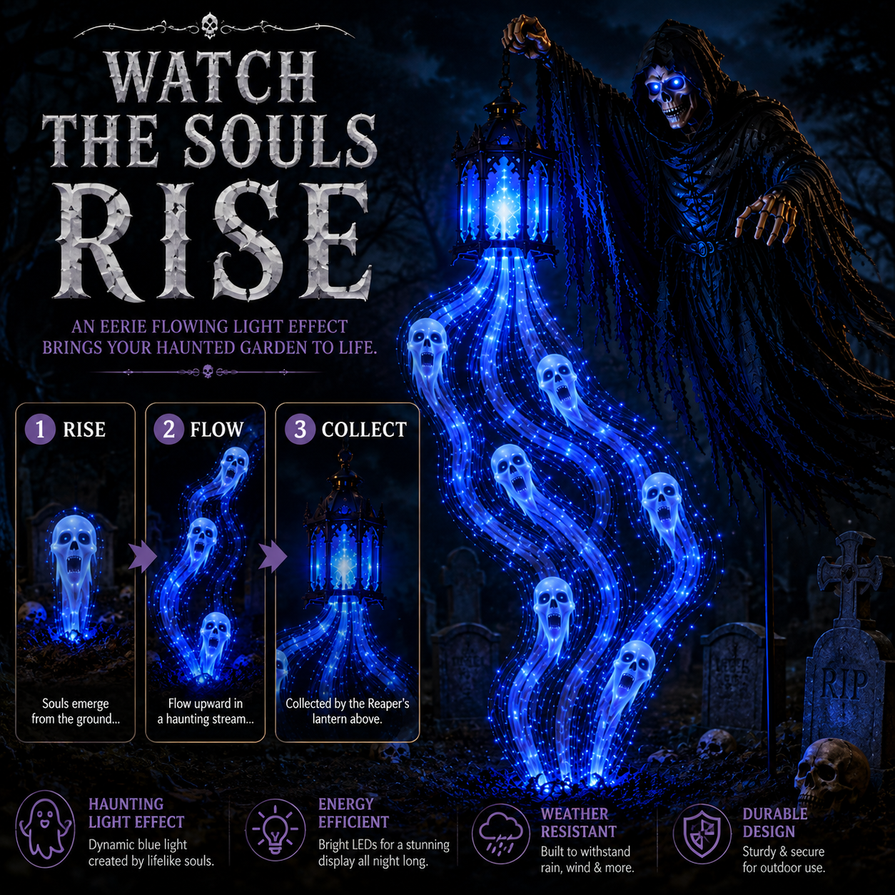 💀Halloween Soul Harvester Animated Garden Light