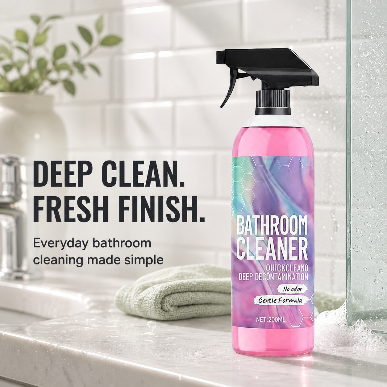 Bathroom Cleaner: Sparkle in Seconds, No Harsh Fumes
