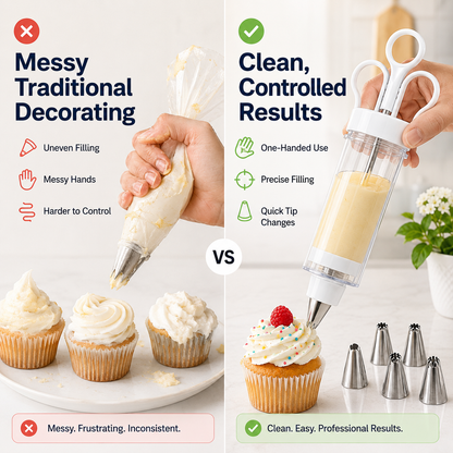 Stainless Steel Cake Decorating Gun Kit