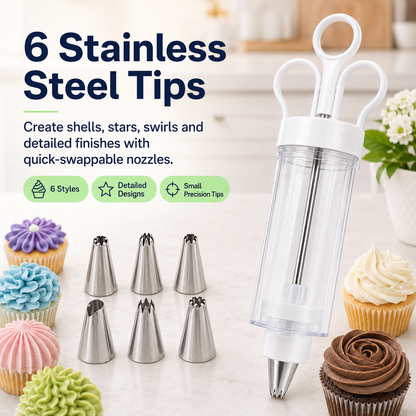 Stainless Steel Cake Decorating Gun Kit