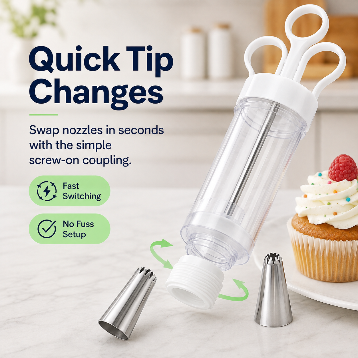 Stainless Steel Cake Decorating Gun Kit