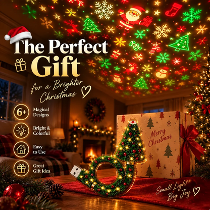 Christmas Tree Projection Light|6+ Holiday Pattern Ceiling Lamp