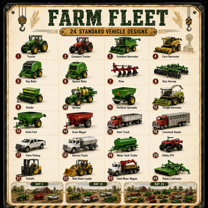 🚜Build the Fleet Collection 24-Day Vehicle Advent Calendar Series
