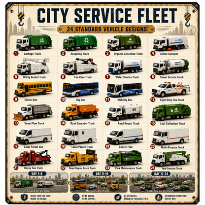 🚜Build the Fleet Collection 24-Day Vehicle Advent Calendar Series