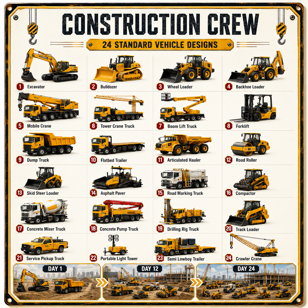 🚜Build the Fleet Collection 24-Day Vehicle Advent Calendar Series
