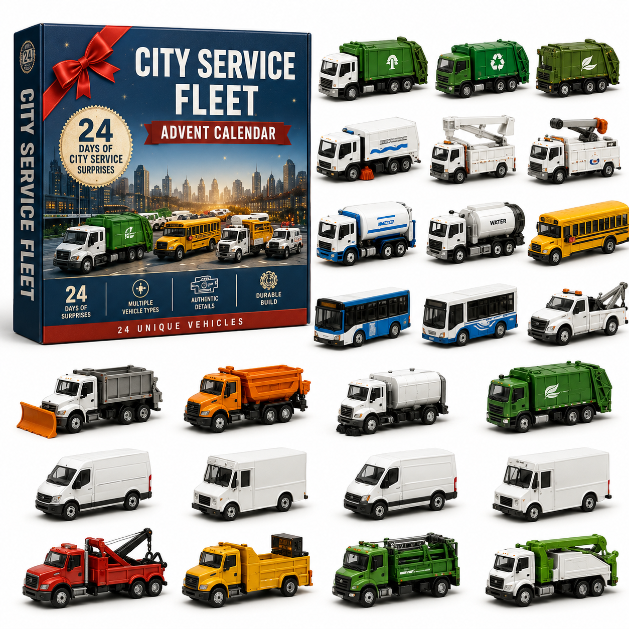 🚜Build the Fleet Collection 24-Day Vehicle Advent Calendar Series