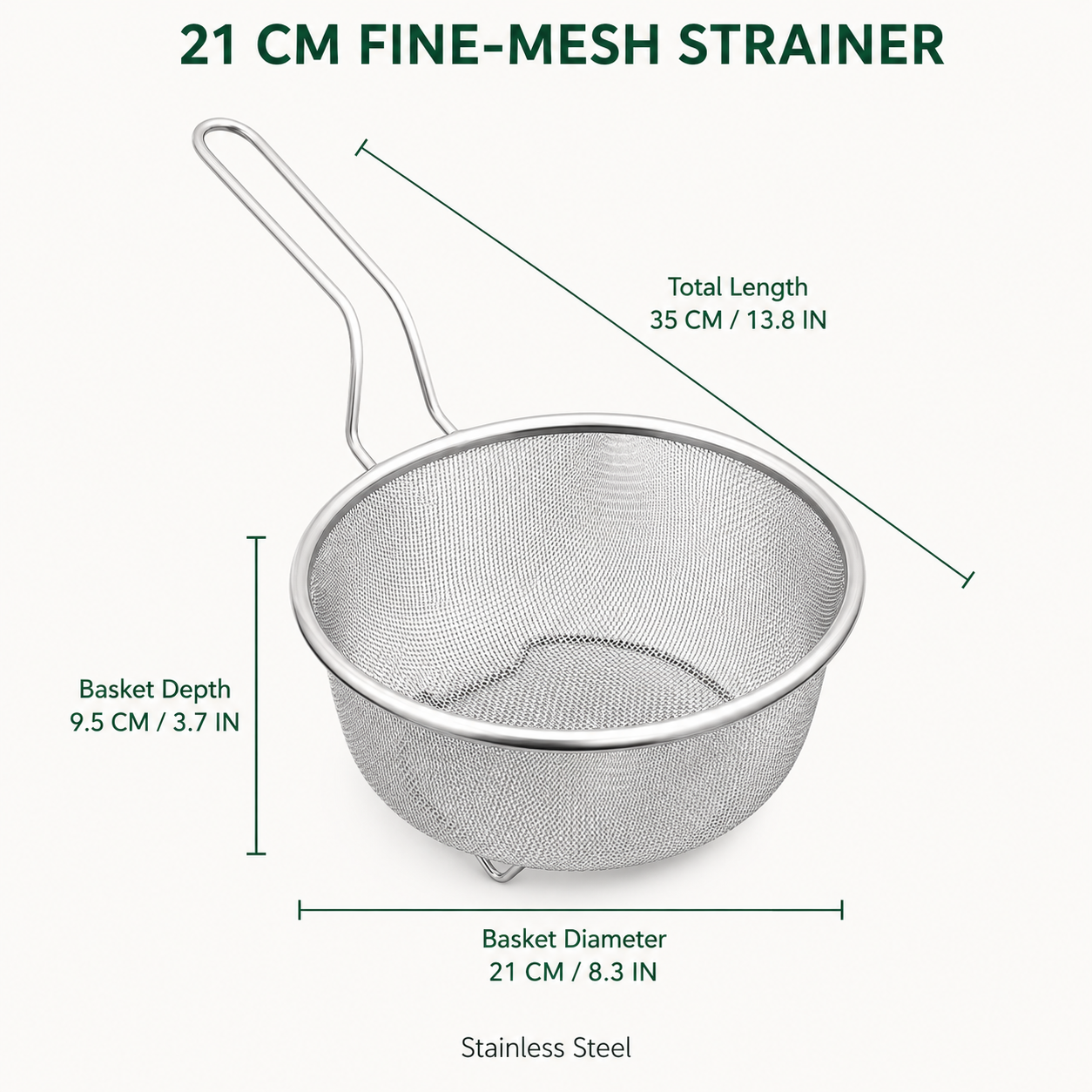 Stainless Steel Sieve with Handle🥄