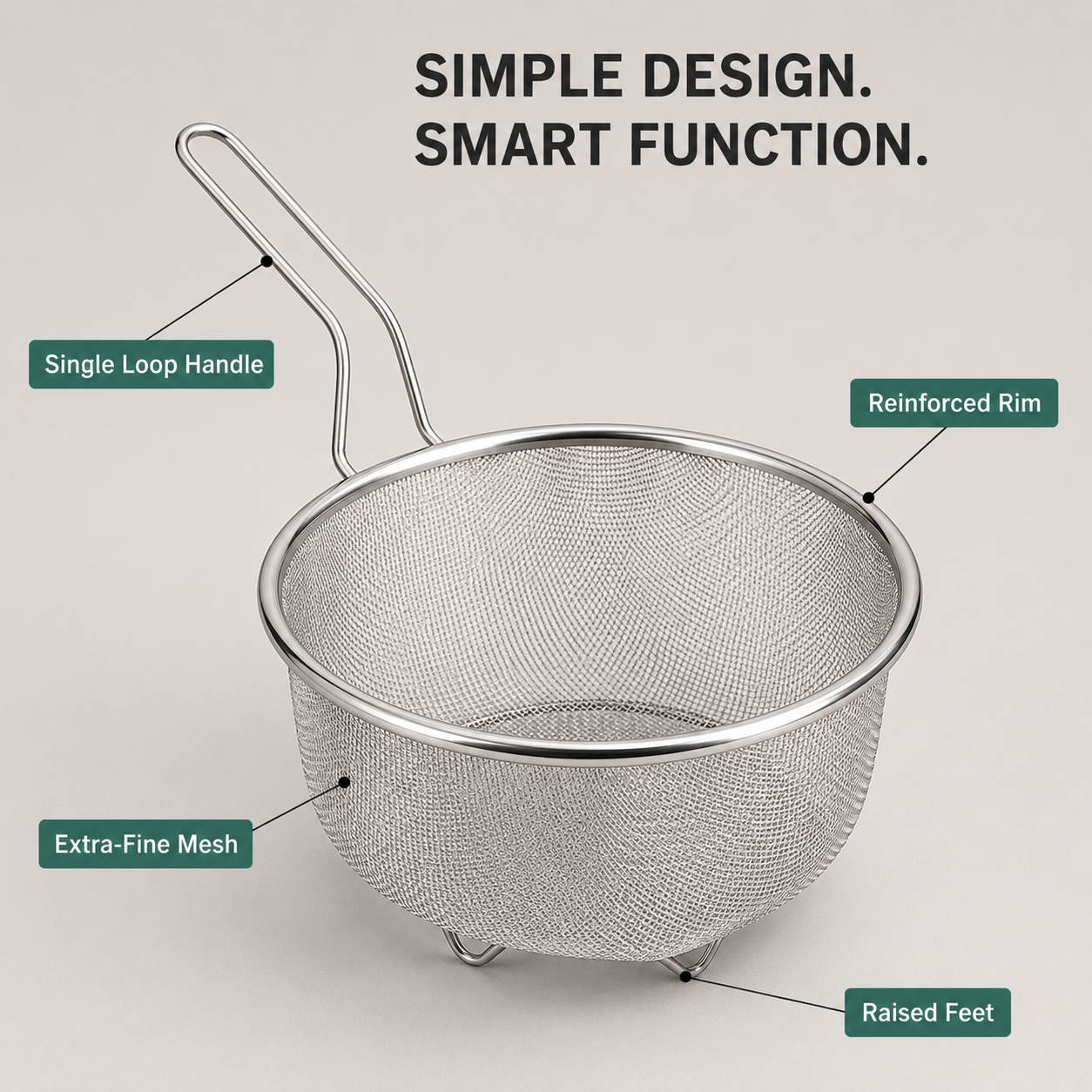 Stainless Steel Sieve with Handle🥄