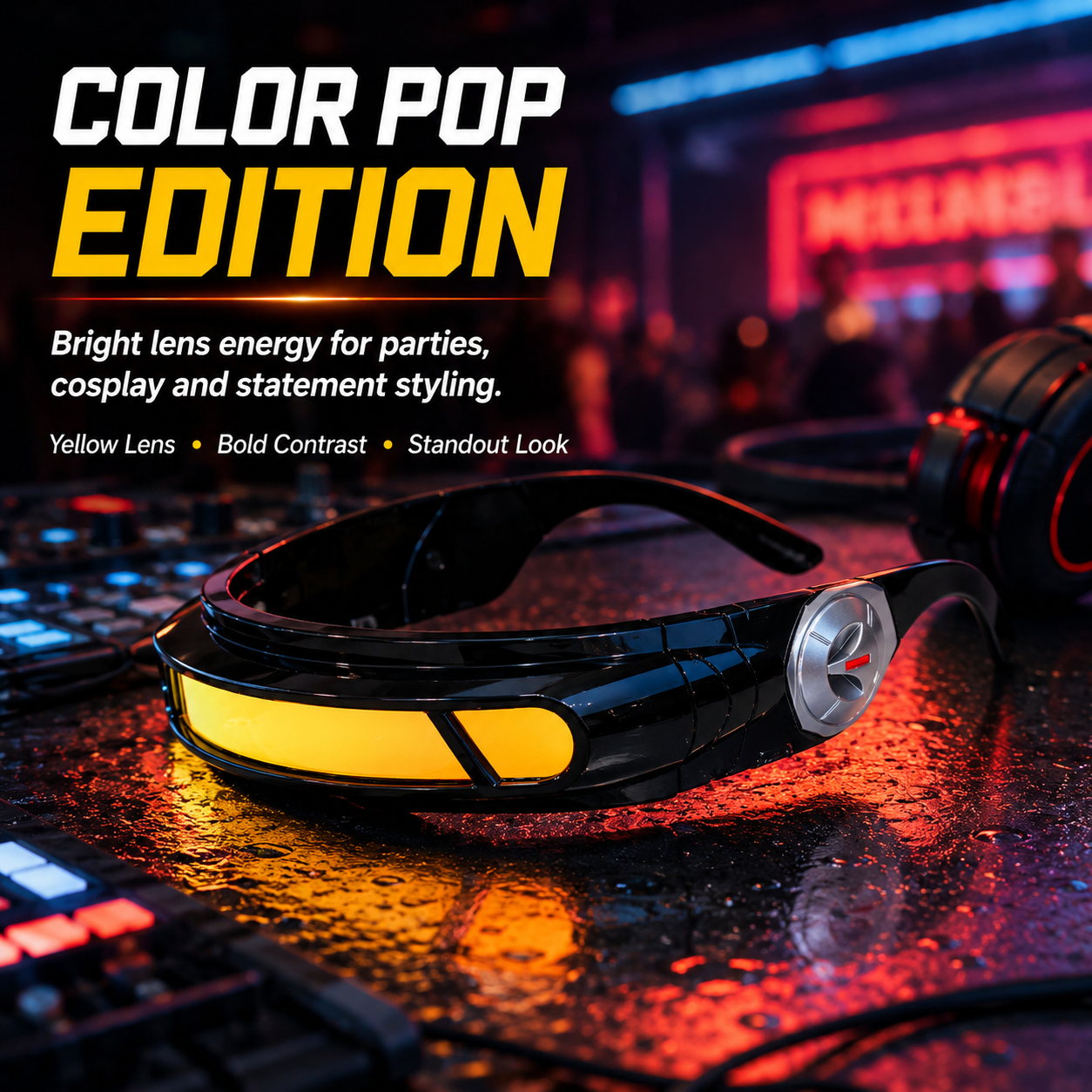X-Energy Sunglasses Future Hero Visor Cyberpunk Eyewear Props