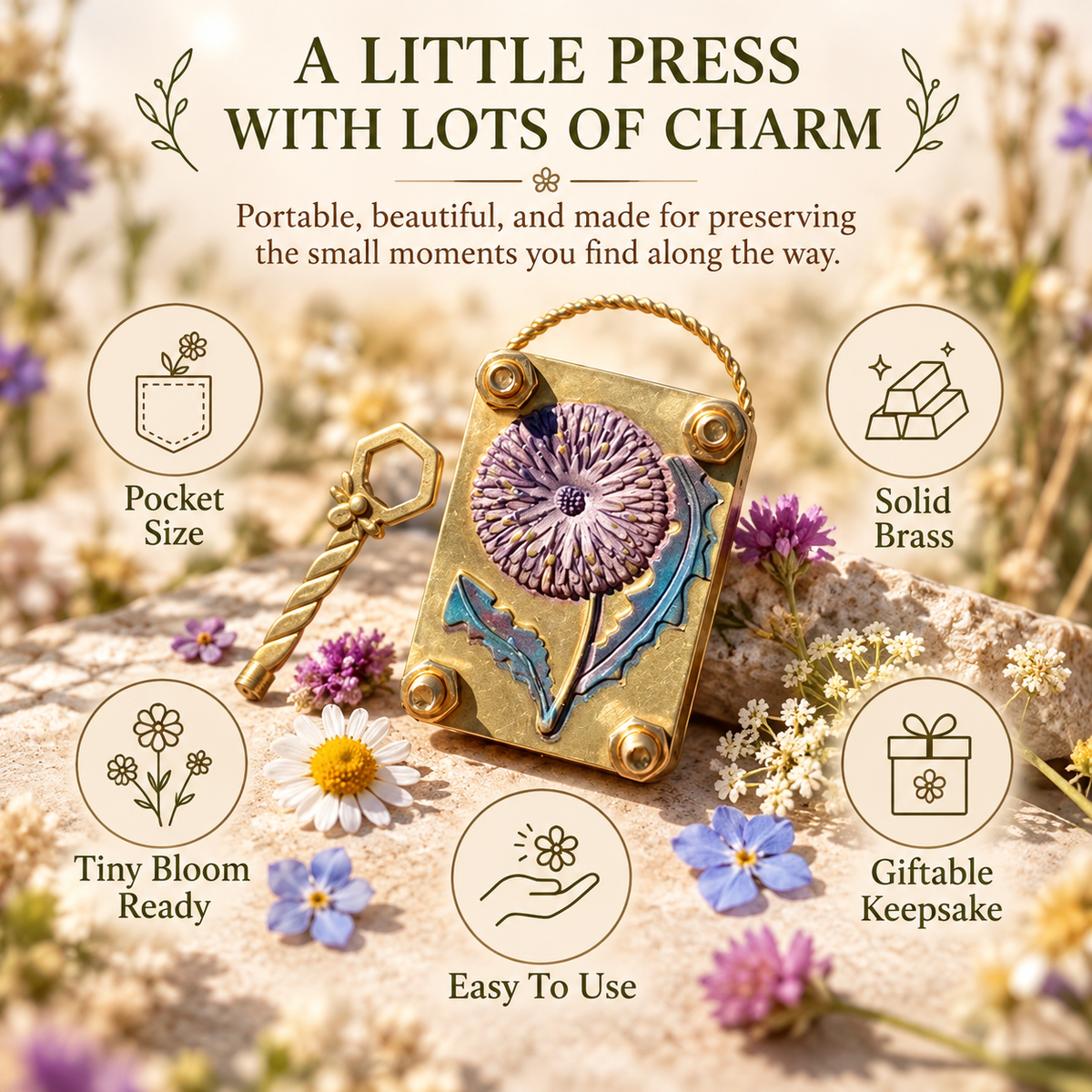 🌼Mini Flower Press Keepsake for Tiny Blooms & Petals