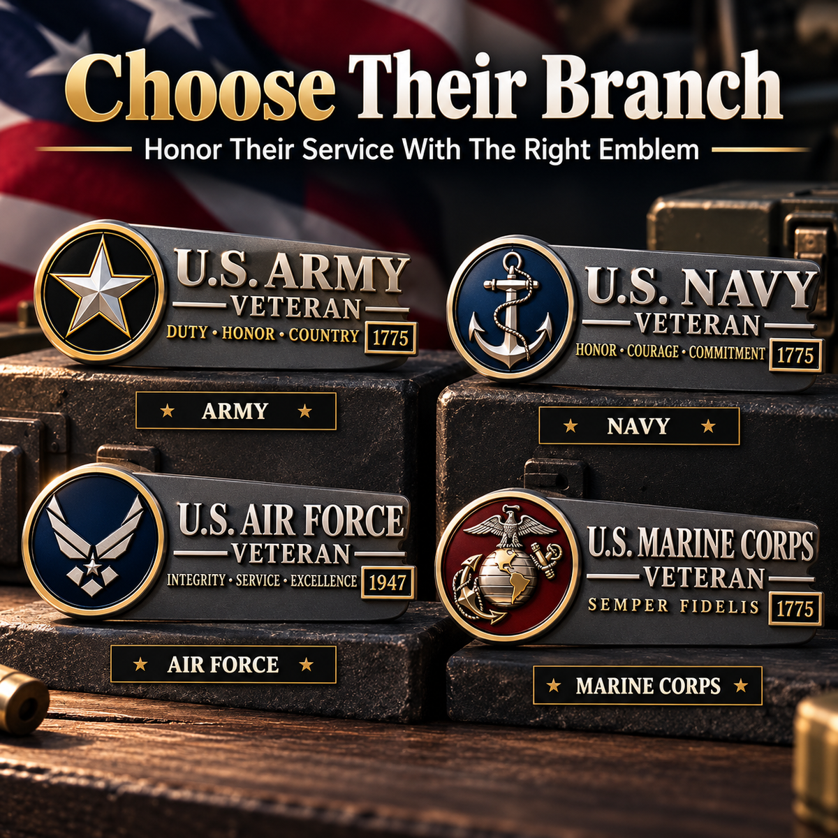 Veteran 3D Vehicle Emblem