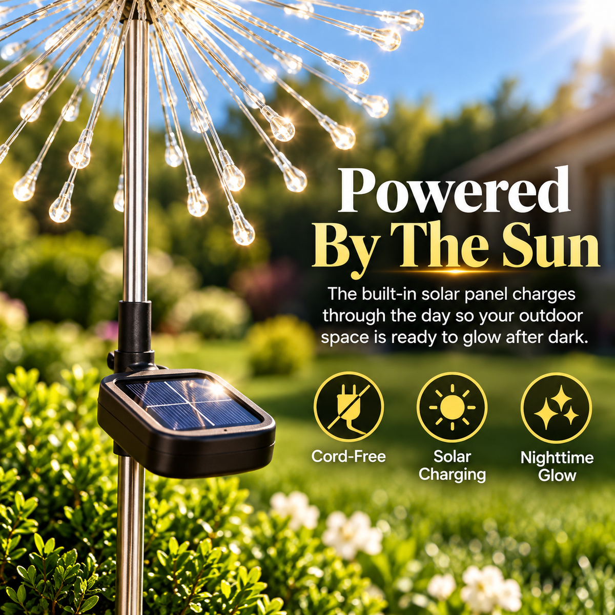 ☀️Solar Dandelion Garden Light – Charges by Day, Glows After Dark ✨