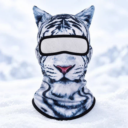 3D Cat Ski Mask with Ears – Funny Windproof Balaclava for Skiing & Festivals