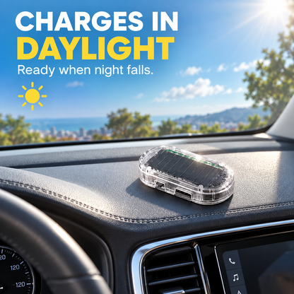 Solar Car Security Warning Light-DIY Flashing Security Light for Vehicle Deterrence