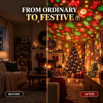 Christmas Tree Projection Light|6+ Holiday Pattern Ceiling Lamp