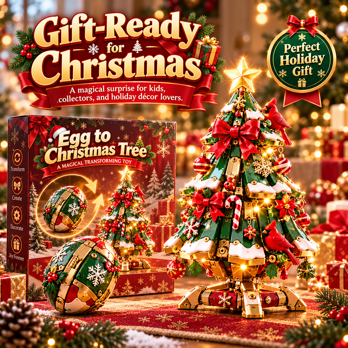 Transforming Egg-to-Christmas Tree Decor